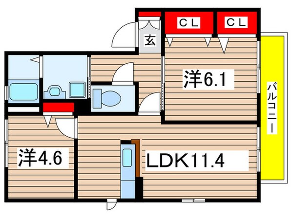 第一ローズハイムAの物件間取画像